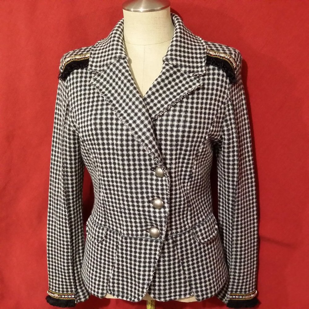 ALDOMARTINS ANTHROPOLOGIE Wool BlendTweed Jacket